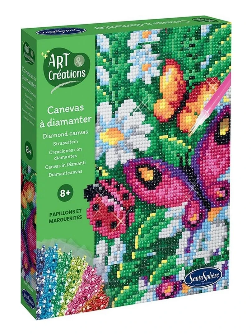 Canevas à diamanter Art & Créations : Papillons et marguerites N/A