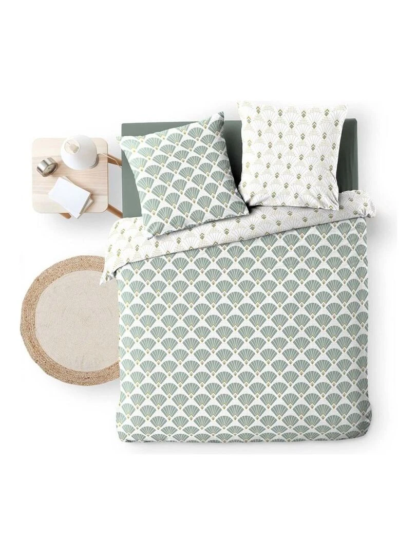 Housse de couette 240x220 + 2 taies Diane microfibre Vert