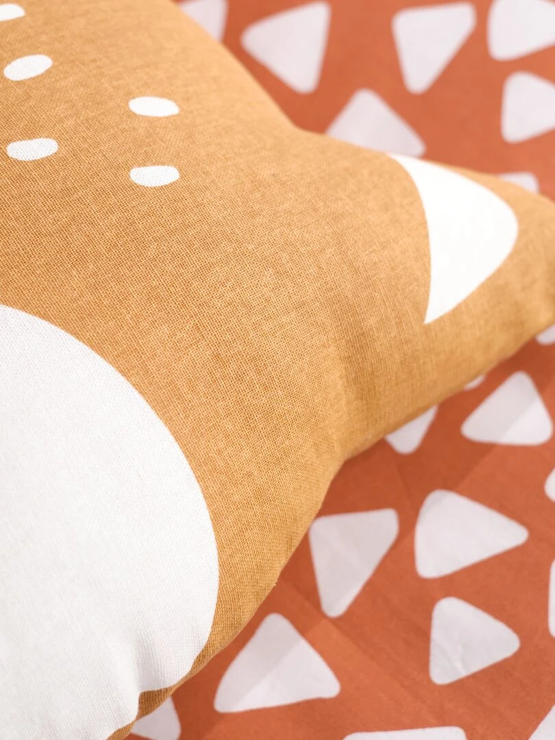 Coussin forme 'renard' Orange/blanc
