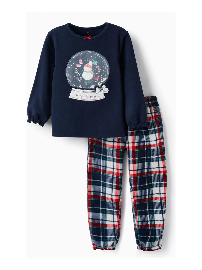 Pyjama en polaire pour fille 'Noël Snow Globe' NOËL Bleu foncé