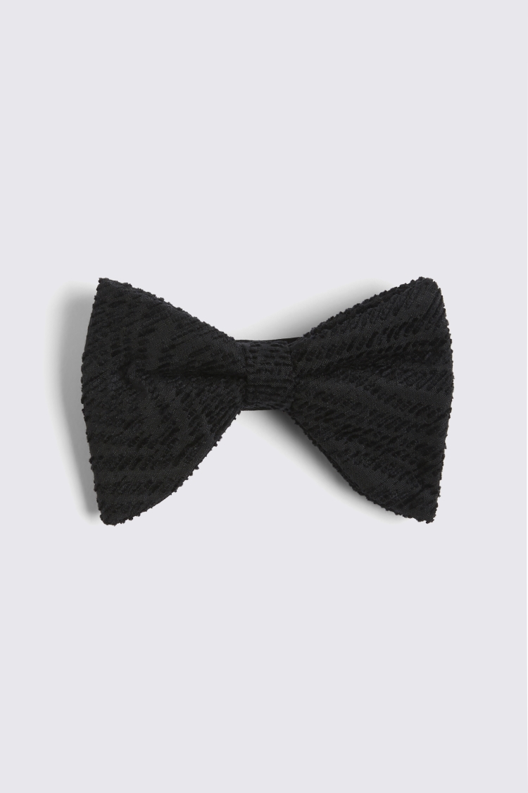 Black Textured Oversized Bow Tie Buy Online at Moss