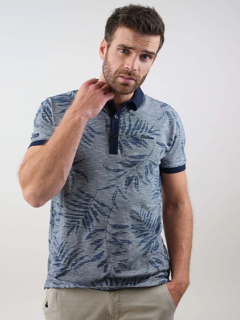 Polo pour homme avec broderie 'Deeluxe'   Bleu marine