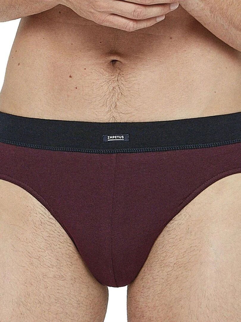 Slip en coton ceinture tubulaire sans coutures Rouge