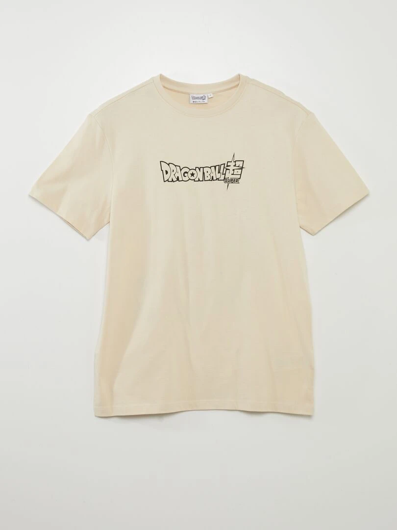 T shirt 'Dragon Ball Z' à col rond beige