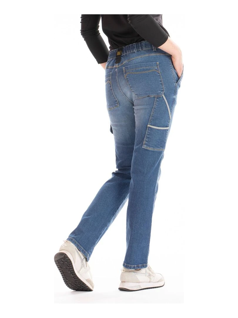 Jeans de travail multi poches stretch brossé BETTY 'Rica Lewis'   Bleu