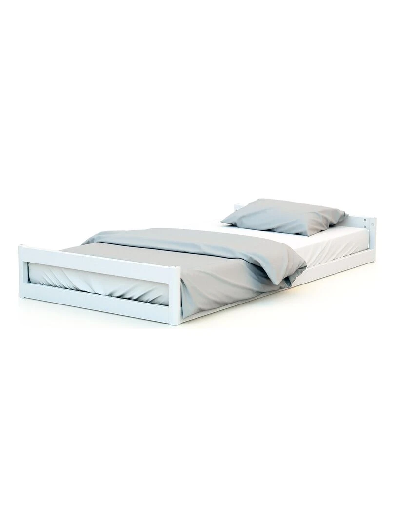 AT4    Lit bébé évolutif CONFORT en bois   Blanc