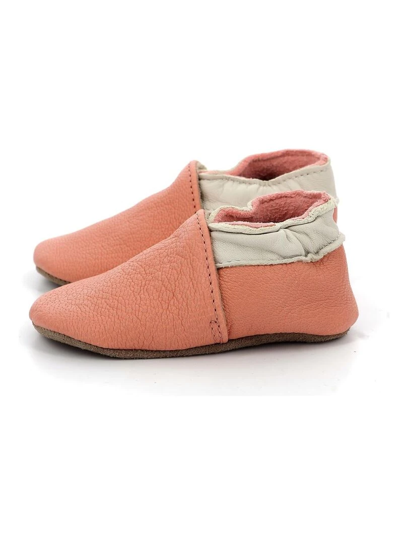 Chaussons Cuir Coddle Baby   Rose