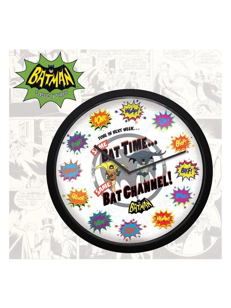 Horloge Batman retro 30 cm Blanc