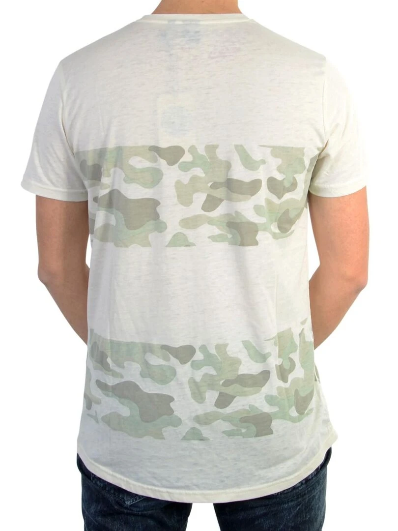 Tee Shirt Le Temps Des Cerise Cipriano Light Camo   Blanc