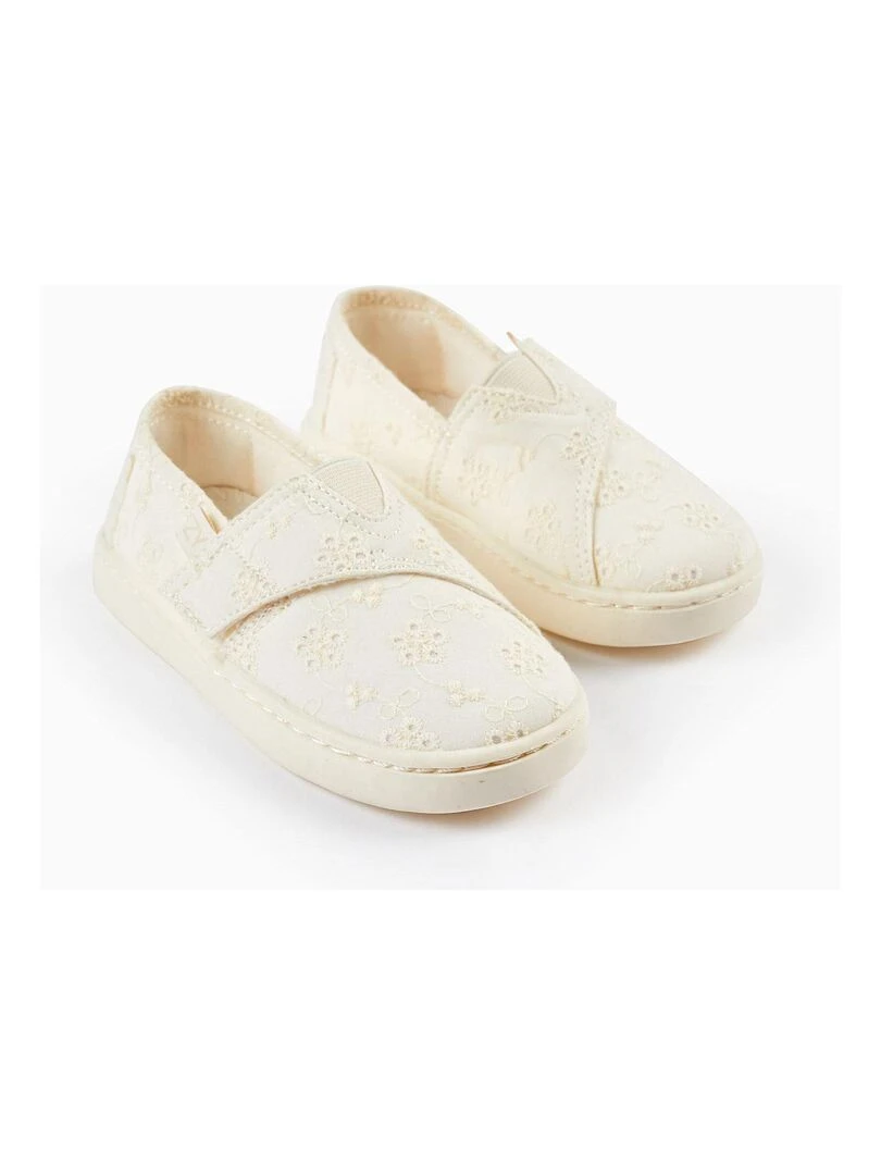 Espadrilles avec Broderie Anglaise pour Bébé Fille MATISSE Blanc