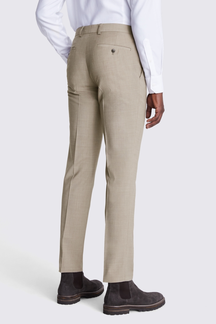 DKNY Slim Fit Taupe Trousers Buy Online at Moss