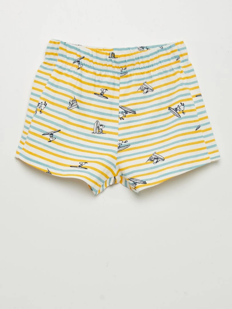 Set de pyjama 'Snoopy'   2 pièces   Blanc/jaune