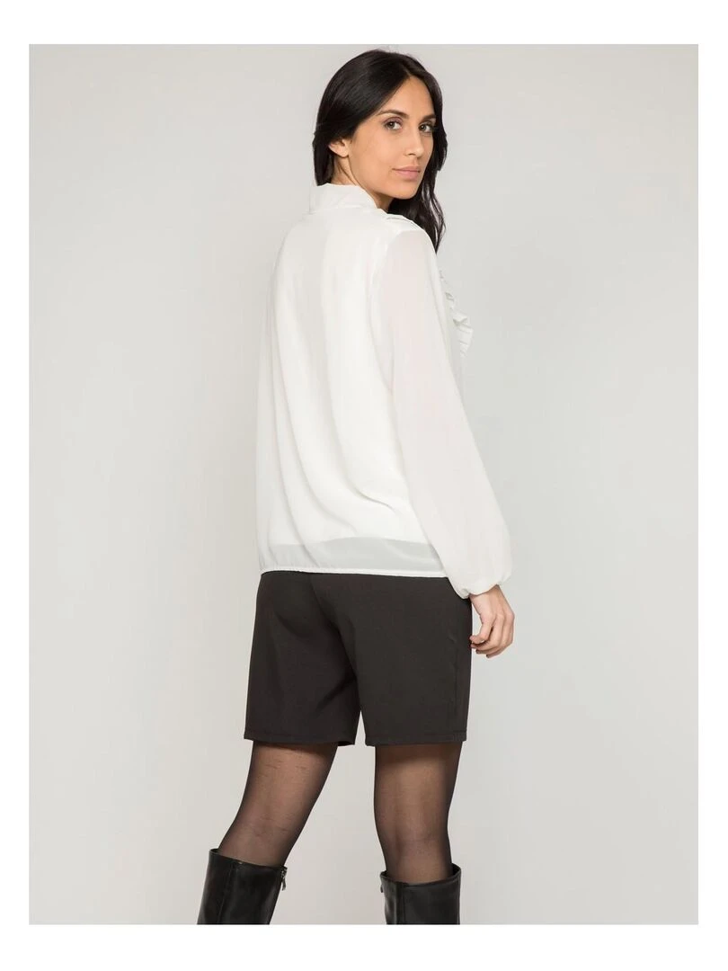 Blouse avec volants FOYA Noir