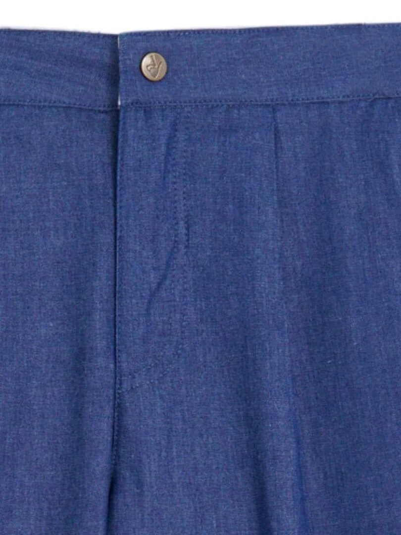 Pantalon à Pinces Garçon  Coton Bleu Marine  AMBROISE   La Faute à Voltaire   Bleu marine