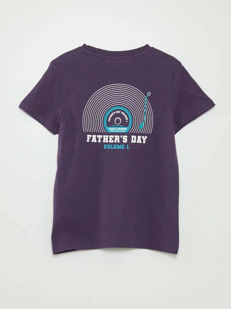 T shirt en coton imprimé   Violet