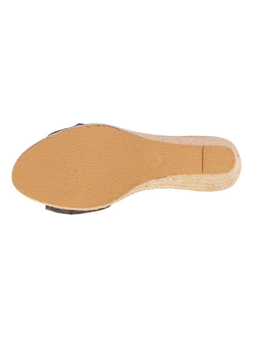 Espadrilles Femme nœud talon Noir   Noir