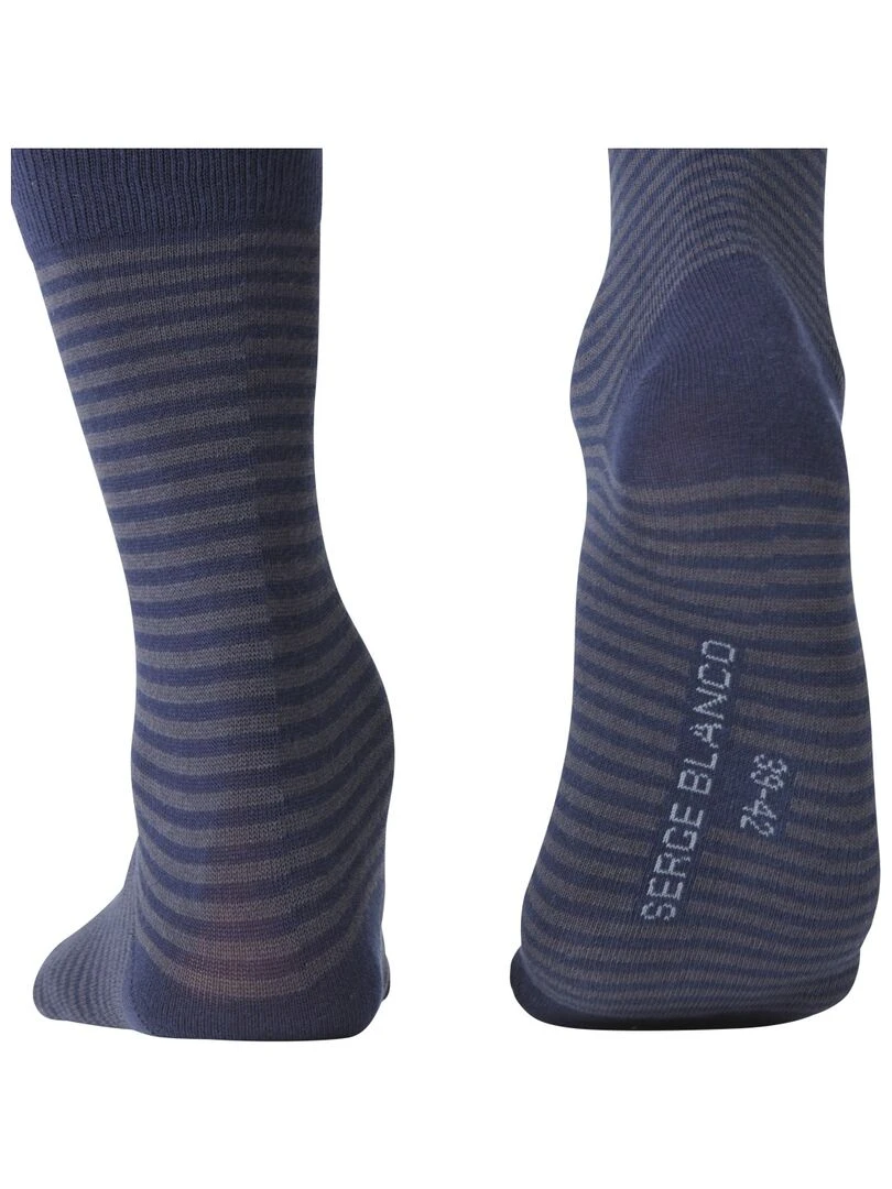 Lot de 6 Paires de Chaussettes de ville coton homme Serge Blanco   Gris Gris