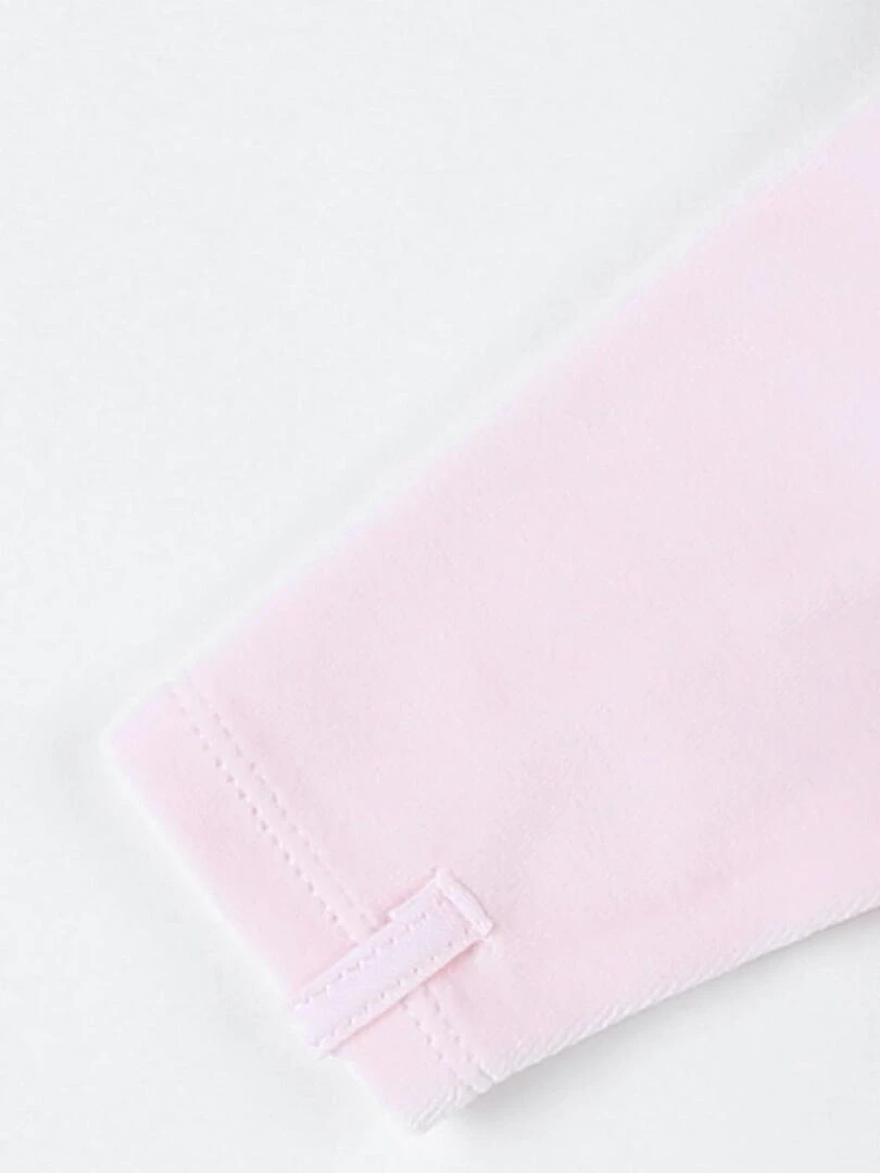 Pyjama 1 pièce fleuri en velours    Noukie's   Rose