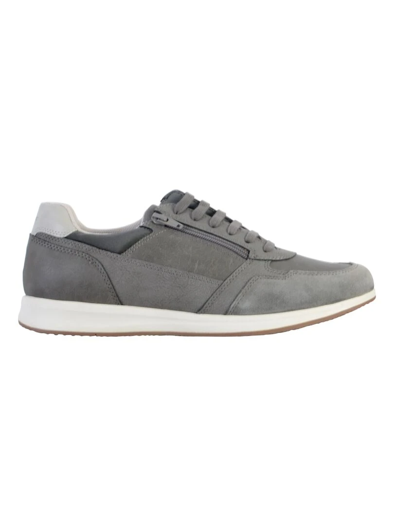 Basket Cuir Geox U Avery A Wrinkl Gris
