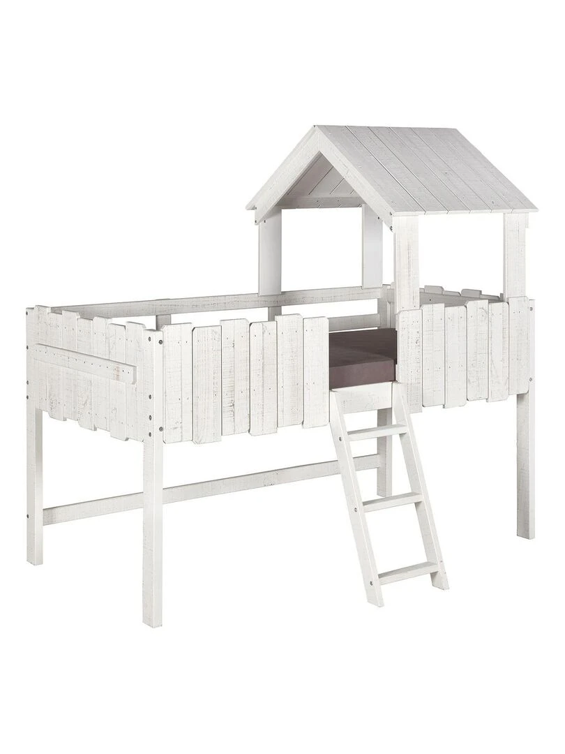 Lit cabane Donnie AKITEN RETAIL Blanc Blanc
