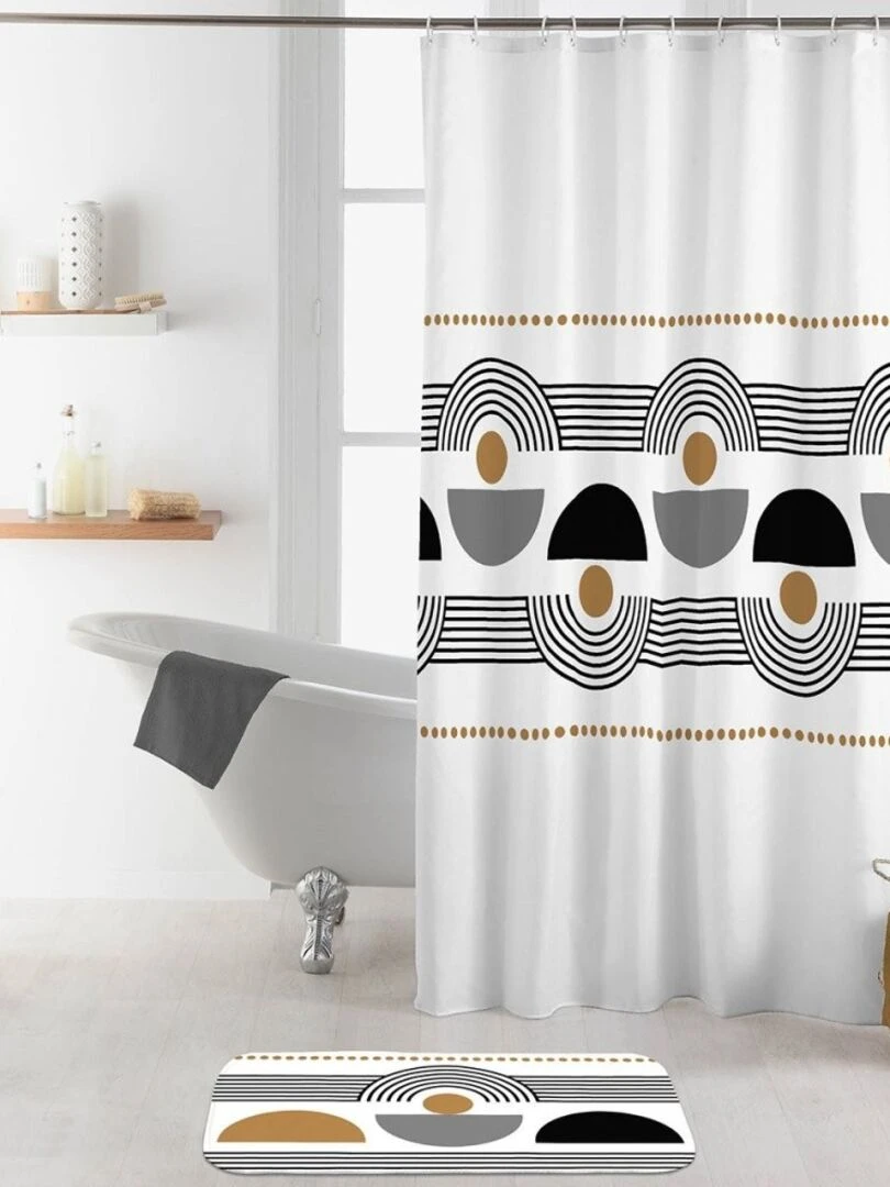 Rideau de douche 180x200 Memphis Blanc