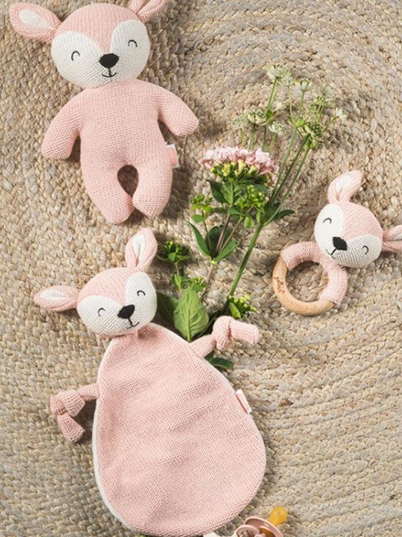 Anneau de dentition Biche Rose Pale   Jollein   Rose