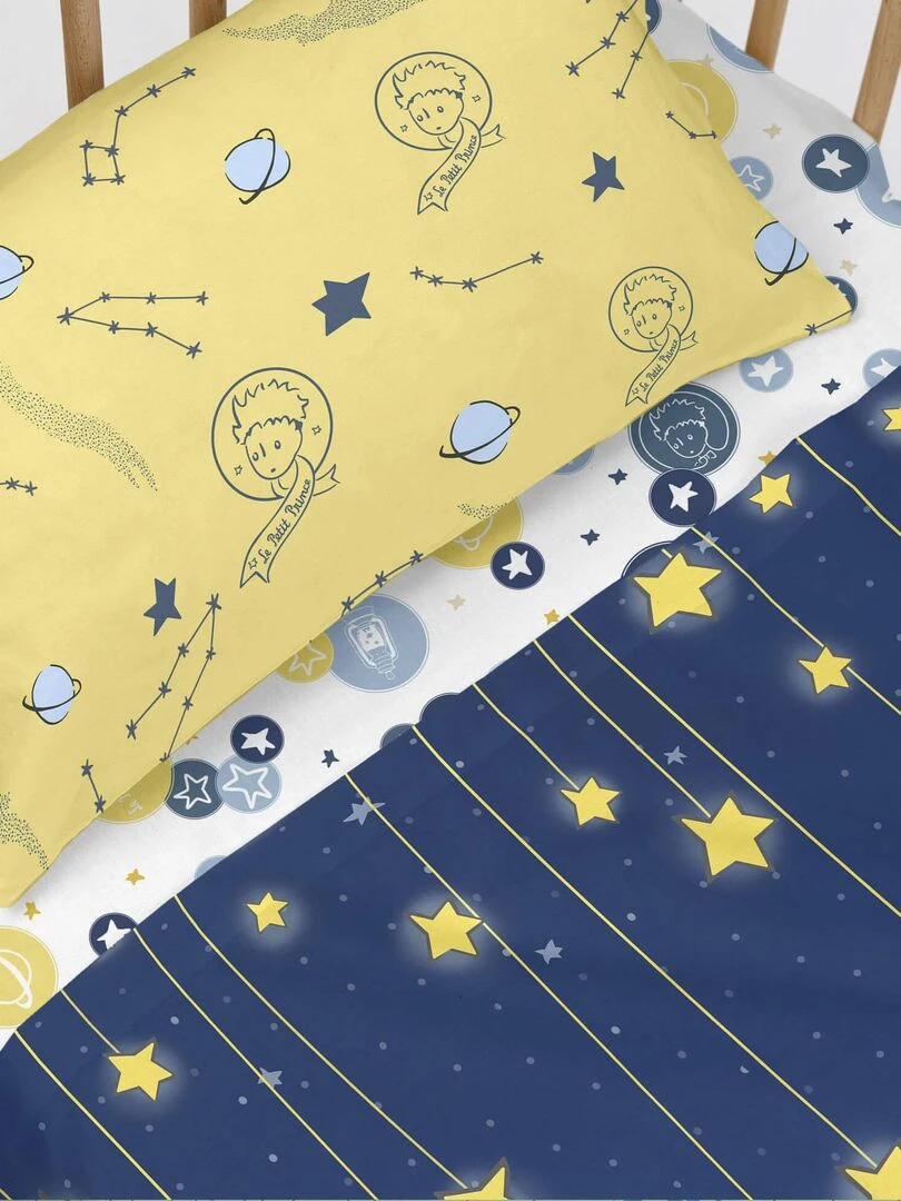 Drap housse La nuit Berceau "Happyfriday" Blanc