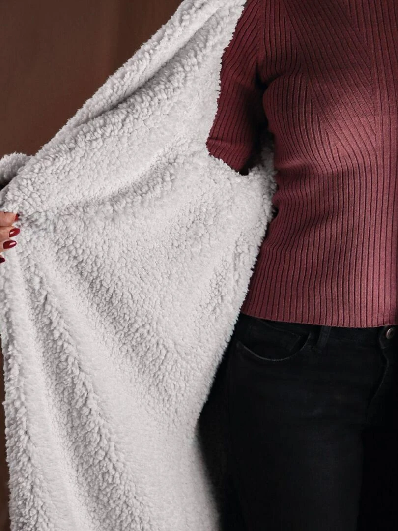 Peignoir  robe de chambre polaire mixte  Utra Douce   Vivezen   Gris