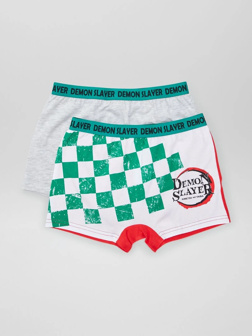 Lot de 2 boxers 'Demon Slayer' Gris