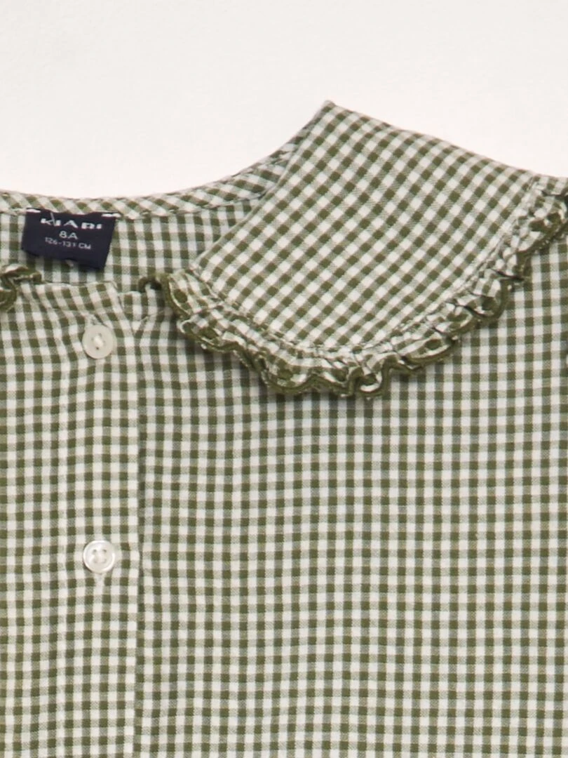 Robe vichy volantée   Vert