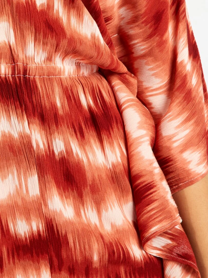 Blouse avec manches papillon   Orange