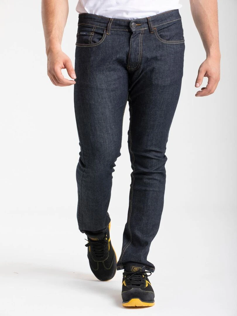 Jeans de travail coupe droite ajustée brut stretch WORK2 'Rica Lewis' Bleu
