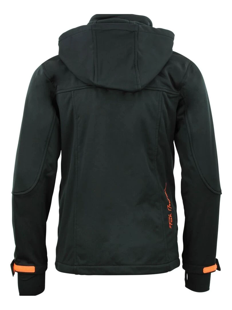 Blouson softshell garçon ECANNE PEAK MOUNTAIN Noir Orange