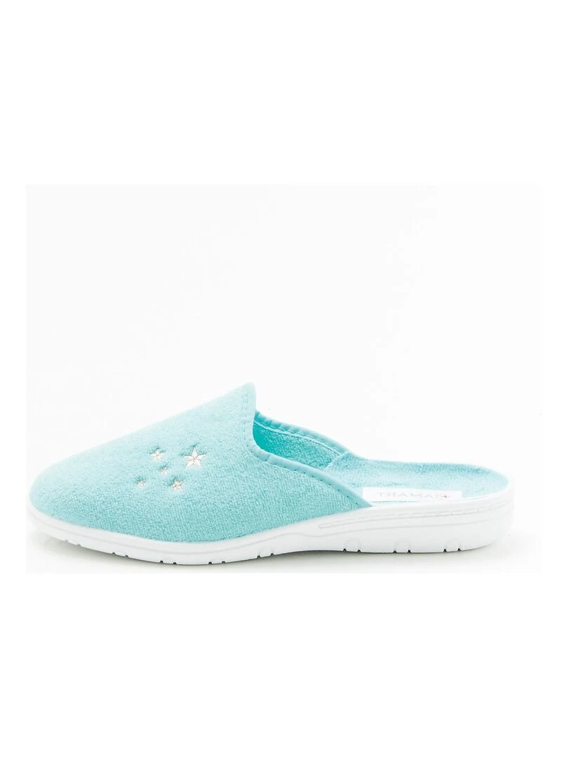 Mules en éponge Damart Bleu clair