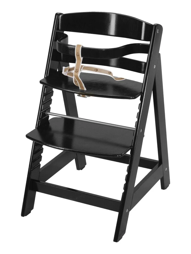 ROBA Chaise Haute Évolutive "Sit Up III" En Bois Véritable À Partir De 6 Mois Noir
