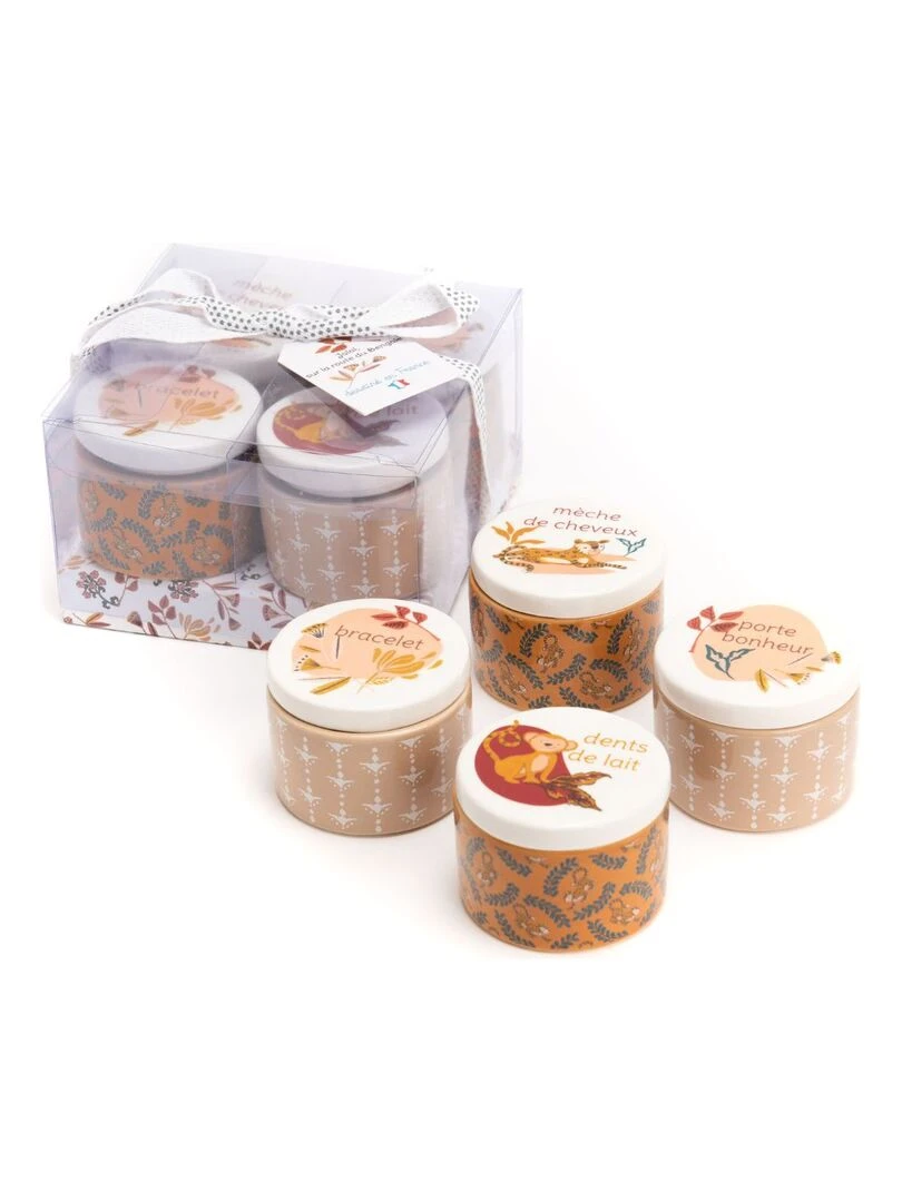 Coffret cadeau de naissance léopard Jalal Blanc Orange