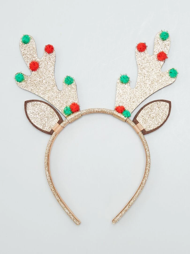 Serre tête 'vert' 'noël' Doré