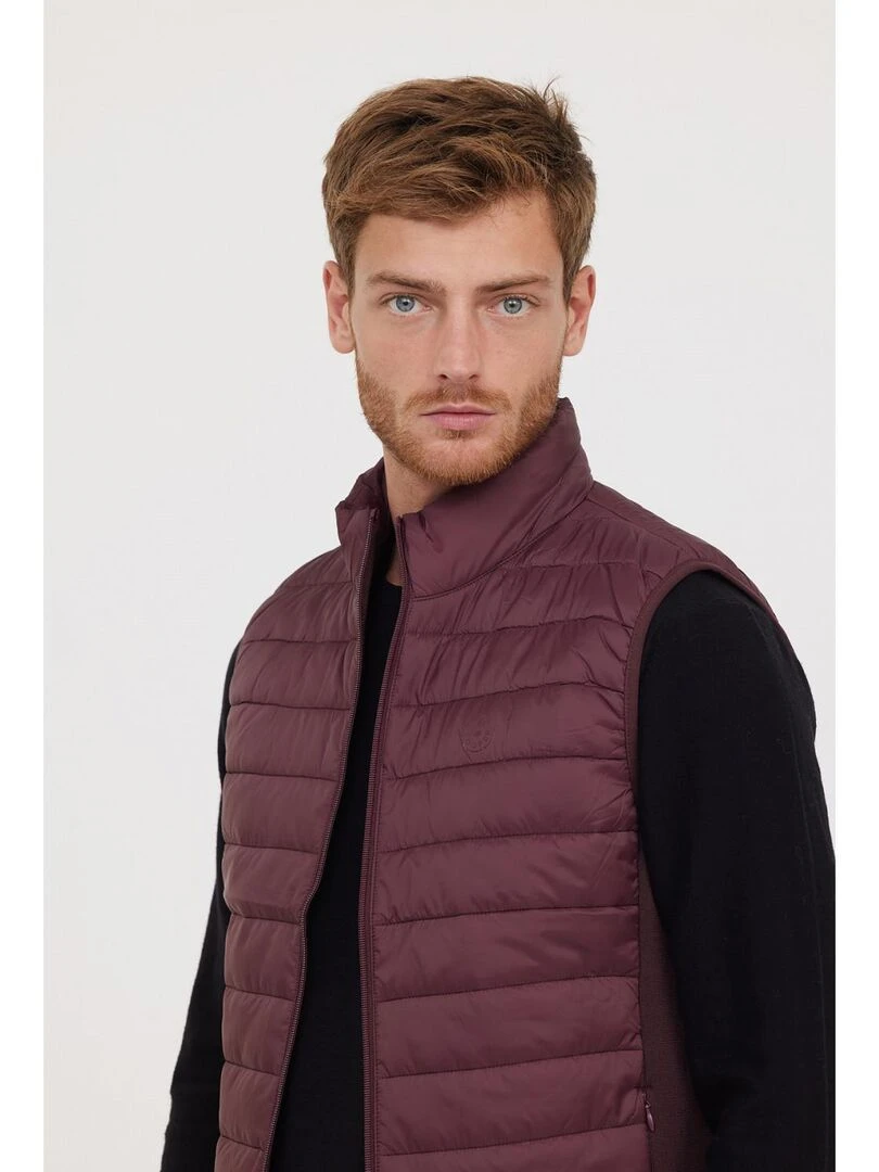 Lee Cooper   Doudoune sans manches nylon regular FONILE   Rouge foncé