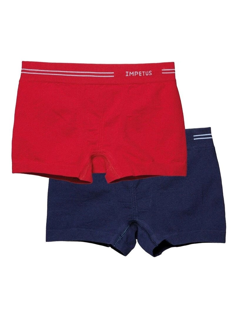 Pack de 2 boxers en coton sans coutures Seamless Rouge