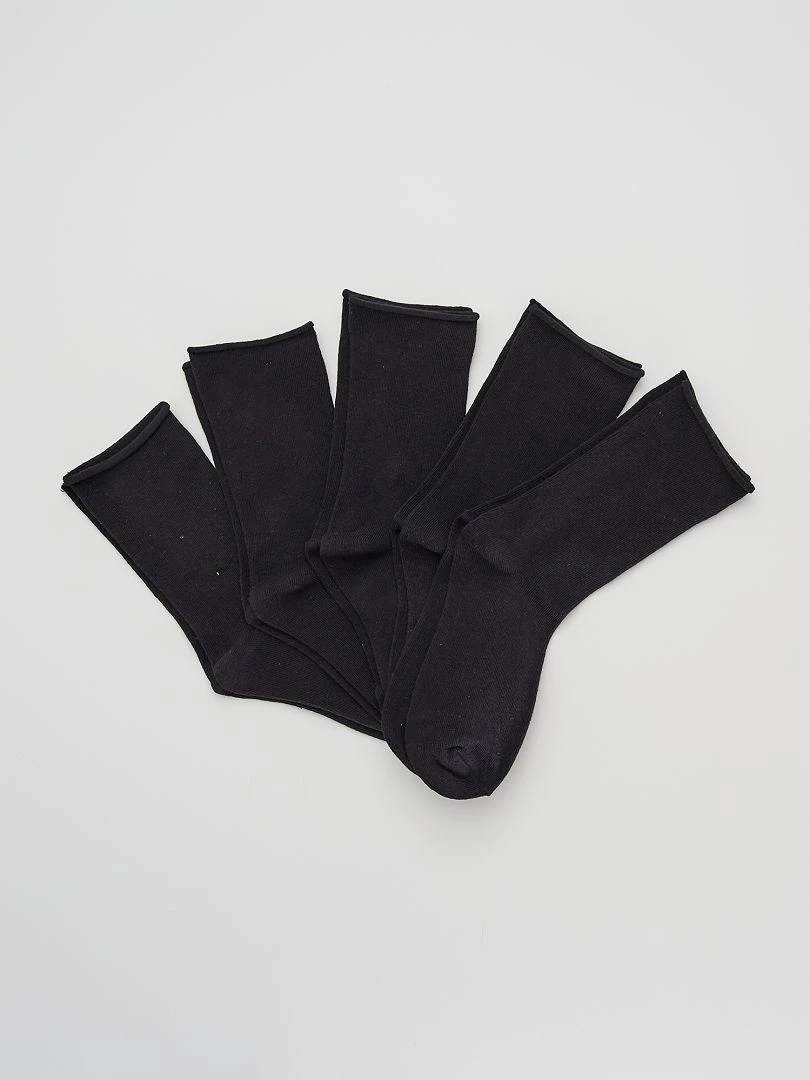 Lot de 5 paires de chaussettes noir