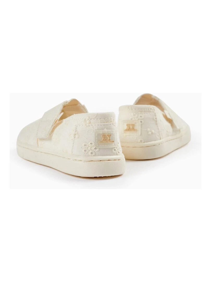 Espadrilles avec Broderie Anglaise pour Bébé Fille  MATISSE   Blanc