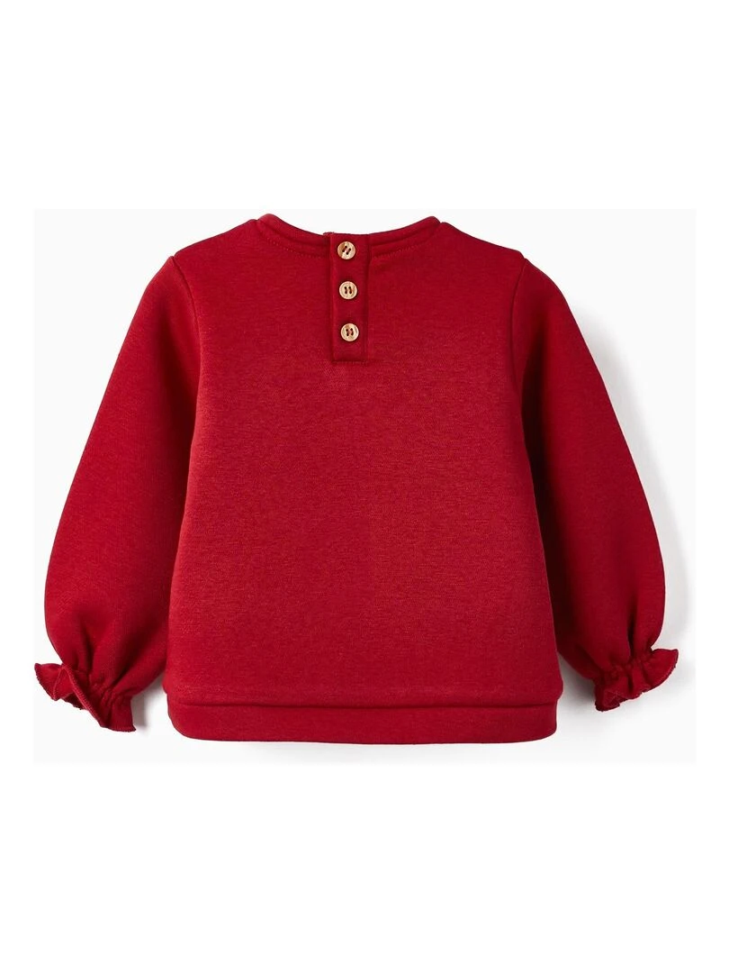 Pull avec intérieur gratté noel 'Zippy' Rouge