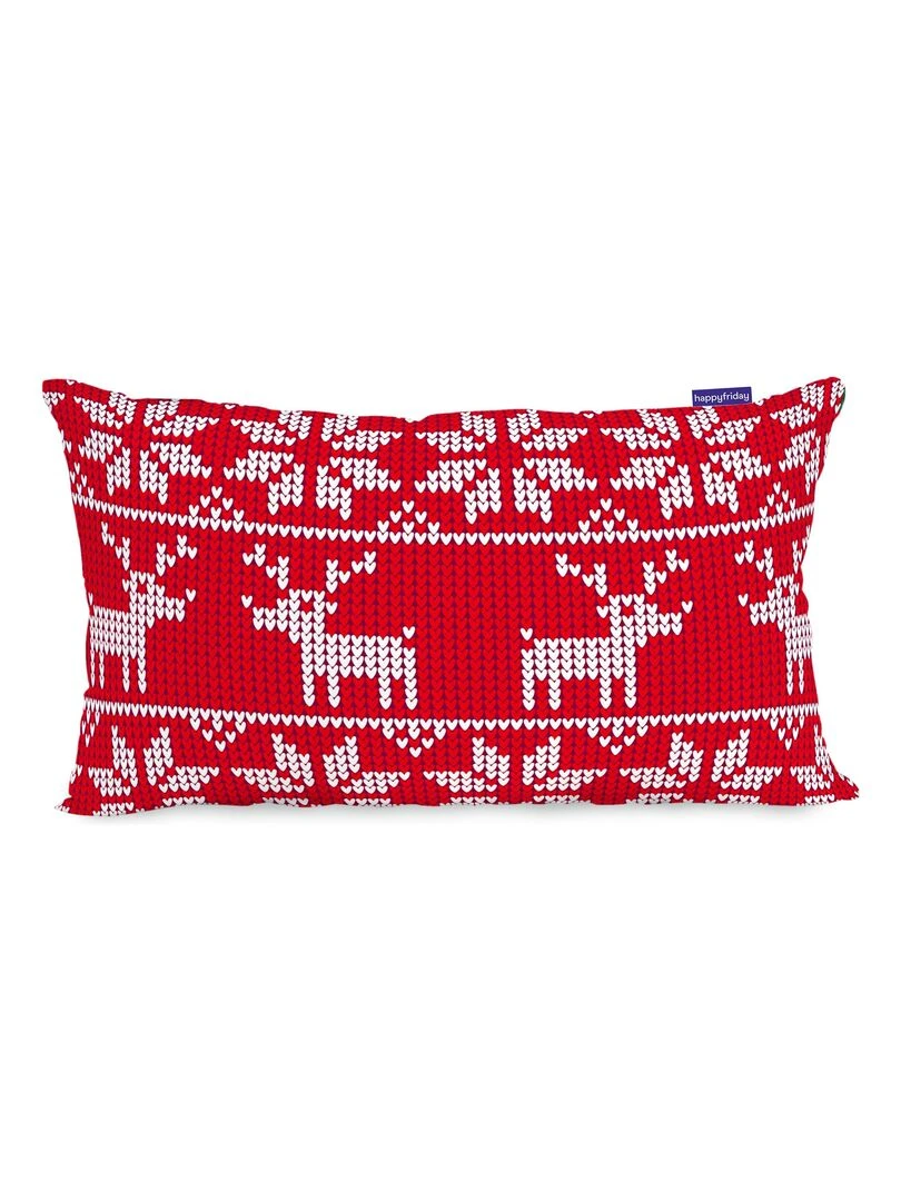 Housse de coussin Merry christmas "Happyfriday"   Blanc