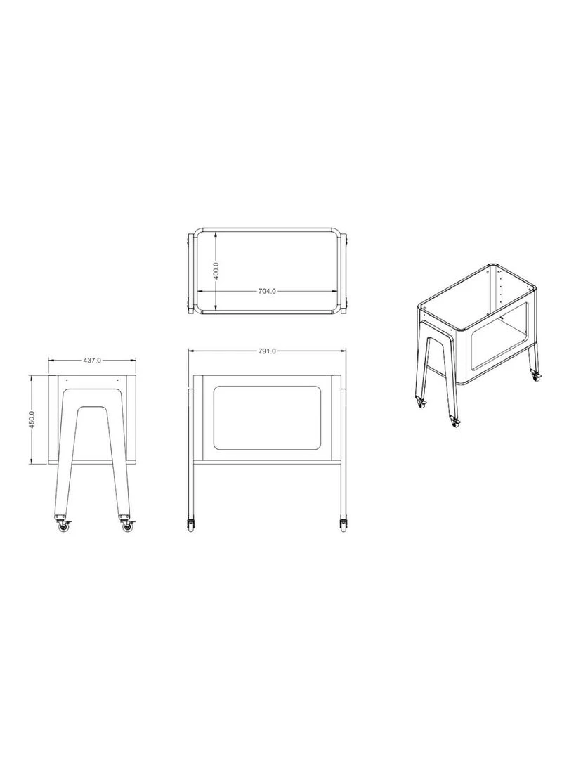 Berceau modulable Andréa   AKITEN RETAIL   Blanc
