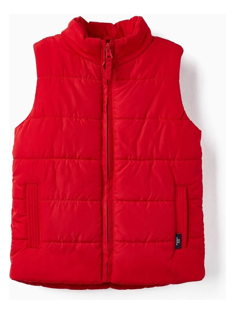 Gilet matelassé avec doublure polaire pour garçon ROYALS OFF DUTY Rouge