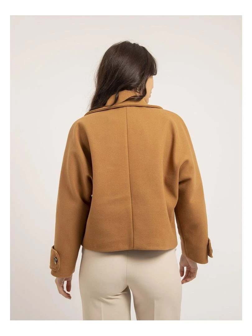 Manteau court UPALE Marron caramel