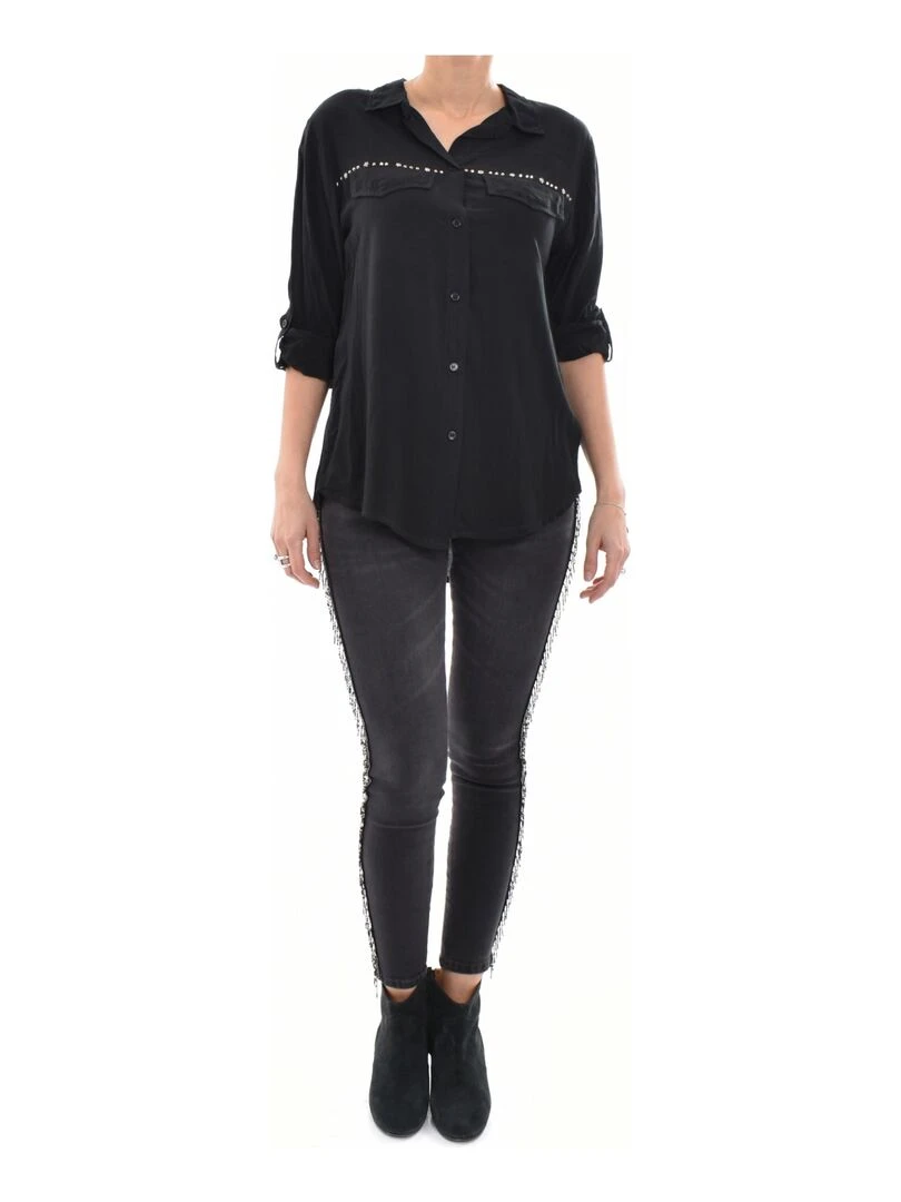 Chemise ample manches 3/4 OBRIENNE Noir