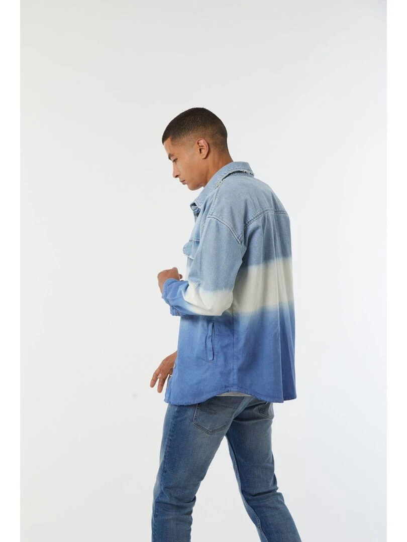 Lee Cooper   Veste manches longues coton over shirt FINEA   Bleu