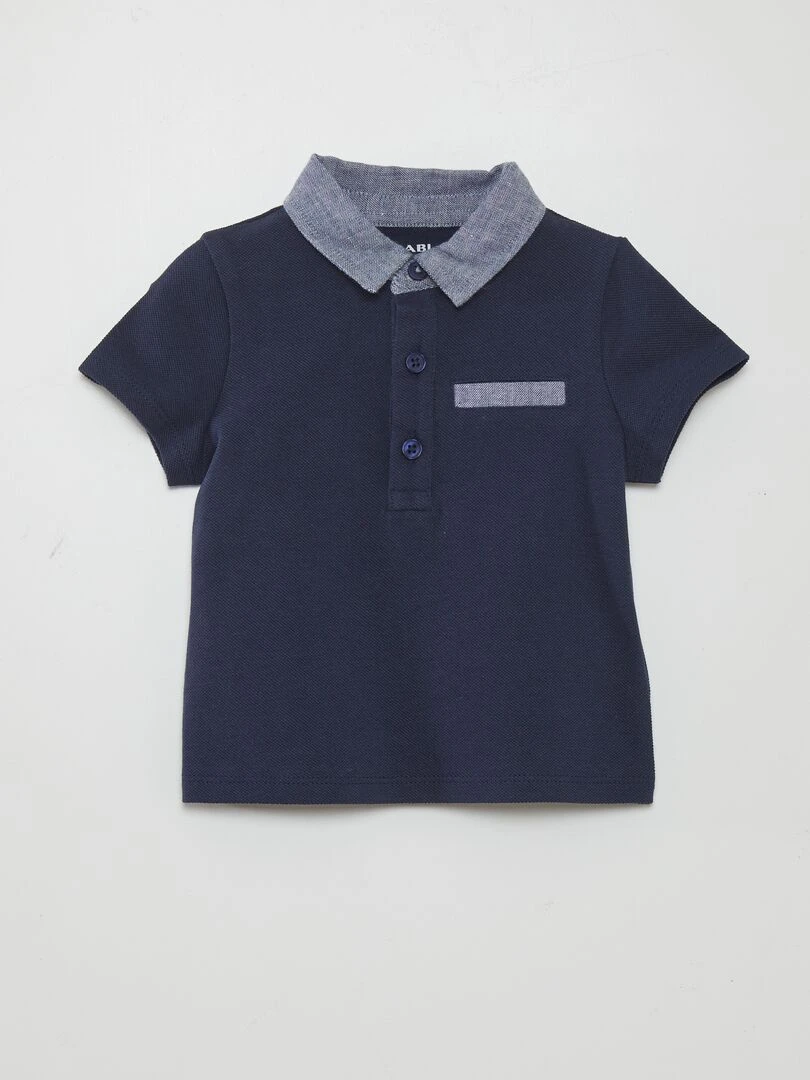 Polo uni Bleu