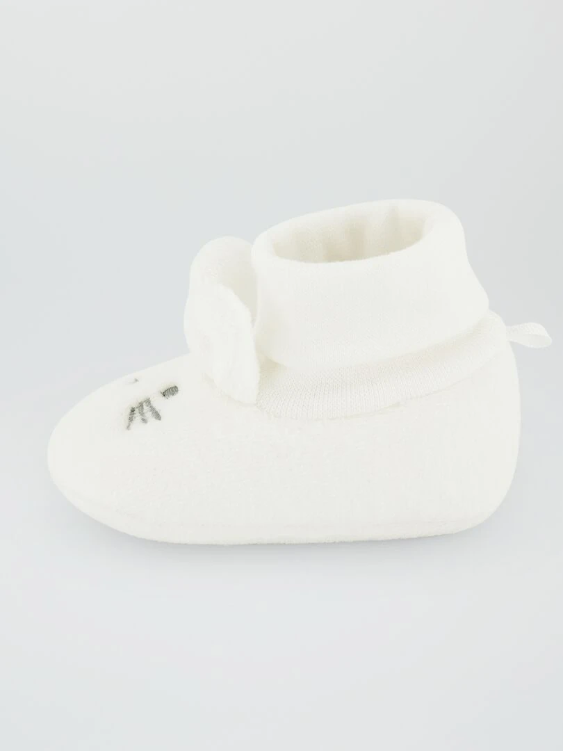 Chaussons 'Lapin'   Blanc